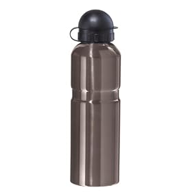 Oggi Pearl Grey Eco Friendly Stainless Steel 26oz Sport Bottle with Locking Pull Out Drinking Spout
