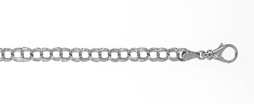 Genuine Volder Tirol (TM) Bracelet. 14KT White Triple Charm 6.5mm and 8.2 grams. Authenticity and 100% Satisfaction Guaranteed.