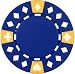 Clay Composite Tri Color Diamond Suited Poker Chips 25 11.5 gram Blue Poker Chips