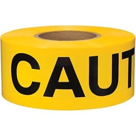 Barricade Tape Do Not Enter - 2.5 Mil - Yellow (Lot of 8) by WS-Presco Products