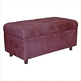 Tufted Storage Bench in Purple
