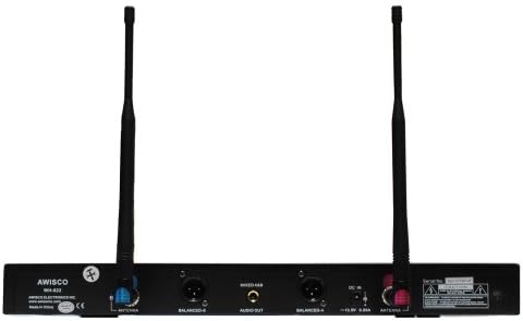 Awisco UHF 822l361 Dual Channel Lavalier Wireless Microphone
