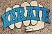 Blue Karate Punch Patch