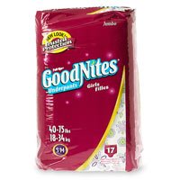 Goodnites Girls Convertibles Diaper Pants Small Medium Jambo pack 21801 17 pants pack 4packs