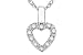 14K White Gold Diamond Heart Pendant w/Chain