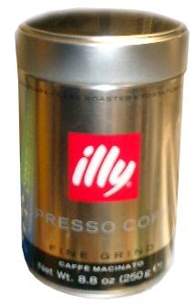 Espresso Coffee Dark.Roast - Fine Grind (illy) 8.8oz(250g) by parthenonfoods.com