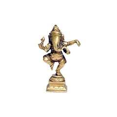 Statue Ganesha tanzend auf Sockel