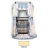 Round Crib with Mattress by Angel Line Finish: Natural