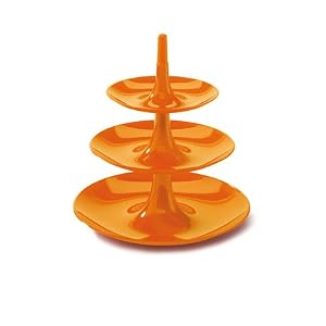 Koziol Design Babell Large Tiered Serving Plate, Orange by Koziol