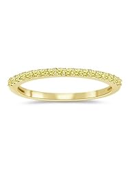 1/5 (0.18-0.25) Cts Yellow Diamond Ring in 10K Yellow Gold