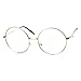 zeroUV - Large Oversized Metal Frame Clear Lens Round Circle Eye Glasses