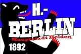 Berlin Hauptstadthelden Fussball Fahne Flagge Grösse 1,50x0,90m - FRIP -Versand®