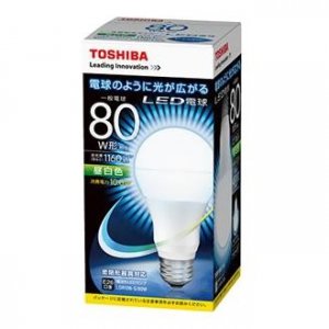 【クリックで詳細表示】東芝 E-CORE(イー・コア) LED電球 一般電球形 10.0W (光が広がるタイプ・白熱電球80W相当・1160ルーメン・昼白色) LDA10N-G/80W： ホーム＆キッチン