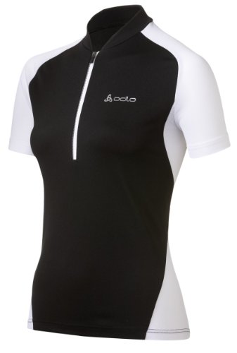 Odlo Damen Radsport Trikot Stand-up Collar Short Sleeve 1/2 Zip Action,black - white , (15 Preisvergleich