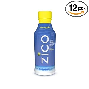 ZICO Pure Premium Coconut Water, Pina Tropicale, 14-Ounce Bottles (Pack of 12)