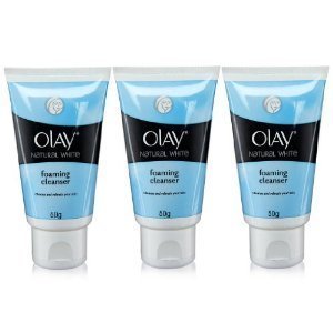  3 Olay Natural White Foaming Cleanser Facial Foam 50g 