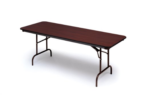 Iceberg ICE55227 Premium Wood Laminate Folding Table with Charcoal Steel Legs, 30