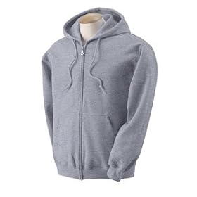 <b>Full Zip Hooded Sweatshirt Heavy Blend 50/50 7.75 oz. by Gildan (Style# 18600)</b>