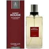 Mens Designer Cologne by Guerlain, ( HABIT ROUGE EAU DE COLOGNE SPRAY 3.4 oz. + On Sale ) - @Up To 55% Off