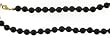Blackstone 8mm Round Beads Knotted Necklace with Lobster Clasp - 20" long