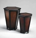 Cyan Lighting 02727 Scottsdale Side Table, Ebony and Mahogany Finish