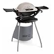 Weber 516879 Q 120 Stand Gasgrill Titan mit Deckelthermometer