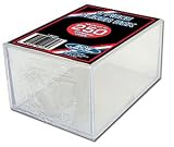 BCW 2 Piece Slider Box - 250 Count - Baseball, Football, Basketball, Hockey, Golf, Single Sports Cards Top Load - Sportcards Card Collecting Supplies