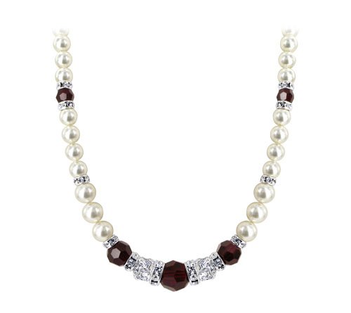 Sterling Silver White Imitation Swarovski Elements