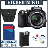 Fujifilm FinePix S100FS Digital Camera kit, Black with 2 GB SD Memory Card, Spare NP-140 Lithium-Ion Rechargeable Battery, Lowepro Holster-style Bag, Professional Lens Cleaning Kit