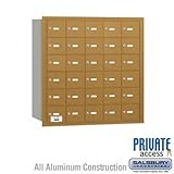 4B+ Horizontal Mailbox - 30 A Doors - Gold - Rear Loading - Private Access