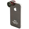 Olloclip iPhone 4 / iPhone 4S Objektiv, 3-in-1 Objektiv f�r das Apple� iPhone 4 & 4S, Body aus Aluminium und Linsen aus Glas, mit Fischaugen-, Makro- und Weitwinkelobjektiv, importiert aus USA, roter Body - von Adento