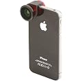 Olloclip iPhone 4 / iPhone 4S Objektiv, 3-in-1 Objektiv f�r das Apple� iPhone 4 & 4S, Body aus Aluminium und Linsen aus Glas, mit Fischaugen-, Makro- und Weitwinkelobjektiv, importiert aus USA, roter Body - von Adento