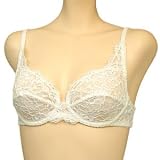 Orlfa $69 White Lace N Mesh Demi Bra #0308 sz 34B
