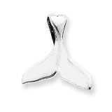 Sterling Silver Small Whale Tail Pendant