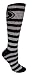 MOXY Socks Striped Kettlebell Knee-High Deadlift Socks (Black/Grey)