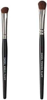 VEGAN LOVE The Chisel Collection Make Up Brush Set (Chisel Angle Fluff Chisel Pointed Fluff)