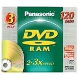 Panasonic 3x speed, 4.7GB, 3 pack DVD-RAM Disc