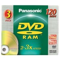  : Panasonic 3x speed, 4.7GB, 3 pack DVD-RAM Disc