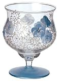 Filigree Blue Small Tulip Candle Holder