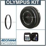 Olympus Zuiko 25mm f/2.8 Digital Lens Kit, for the E Digital with Tiffen 43mm UV Glass Filter, Adorama Digital Camera & Lens Cleaning Kit,