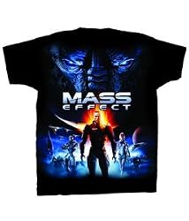 BioWare Mass Effect Video Game Cover Promotion Black T-Shirt Tee