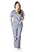Natural Uniforms Women's Mock Wrap Scrub Set, Gray, Small