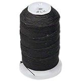 Simply Silk Beading Thread Cord Size E Black 0.0128 Inch 0.325mm Spool 200 Yards for Stringing Weaving Knotting
