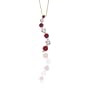 10k Yellow Gold Ruby and Diamond Journey Curve Pendant (1/10 cttw, J-K Color, I2-I3 Clarity)