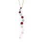 10k Yellow Gold Ruby and Diamond Journey Curve Pendant (1/10 cttw, J-K Color, I2-I3 Clarity)