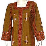 Ladies Dress Gown Caftans Long Sleeve Evening Wear Cotton Size M (kftn482)