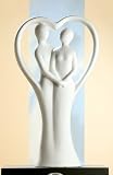 Produkt-Bild: Gilde Skulptur Francis Paar 'Herzlicher Schirm', 47 cm, creme