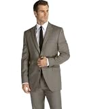 31MM eXxchL. SL160  Alfani RED Jackets, Taupe Textured Two Button Fitted
