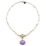 14K Gold Lavender Jade Utopia Necklace
