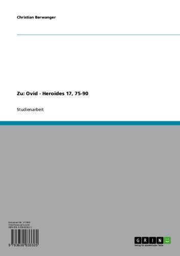 Zu: Ovid - Heroides 17, 75-90 (German Edition)
